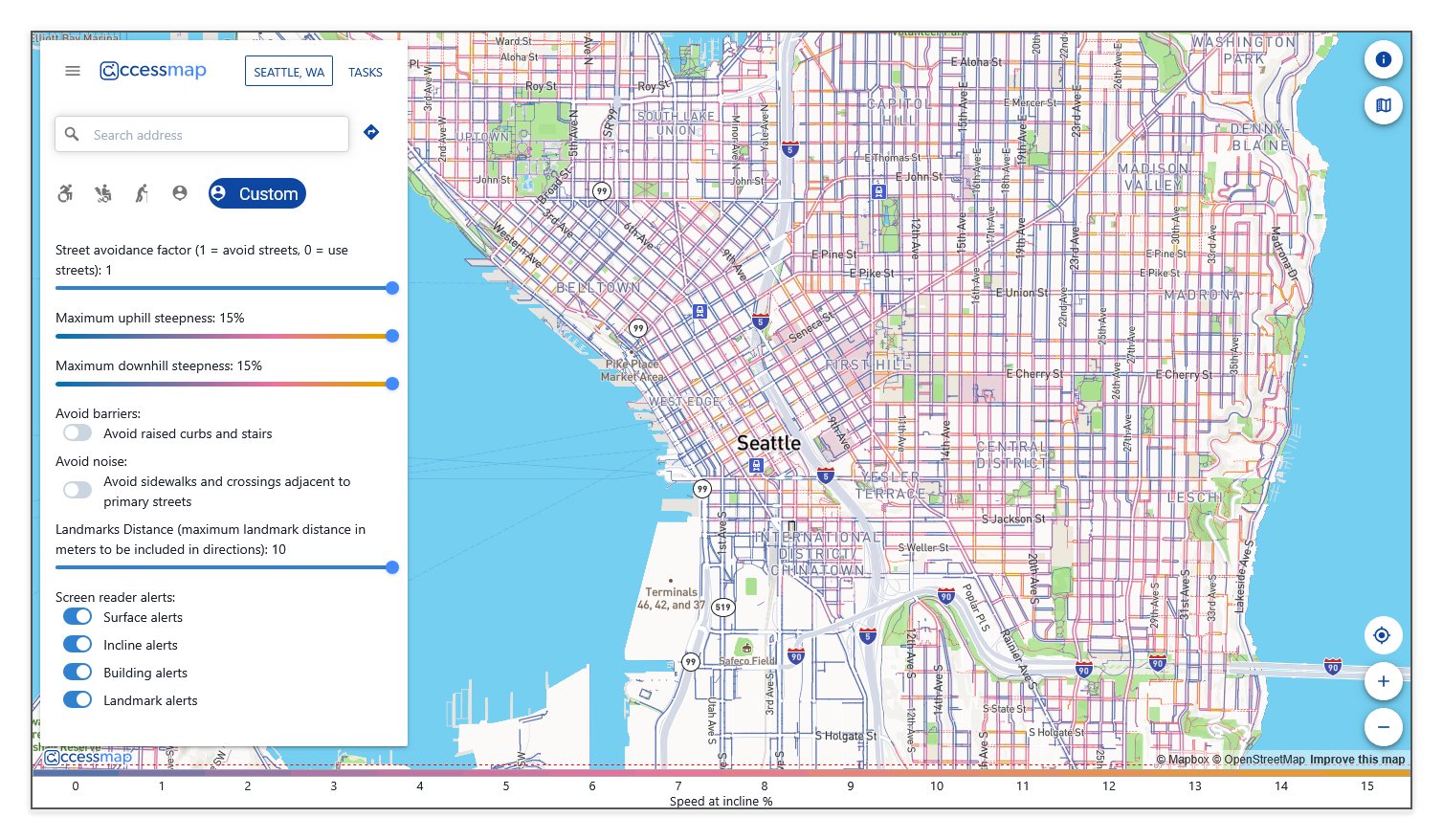 AccessMap landing page