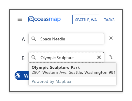 Search for a location