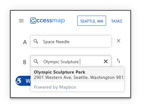 Search for a location