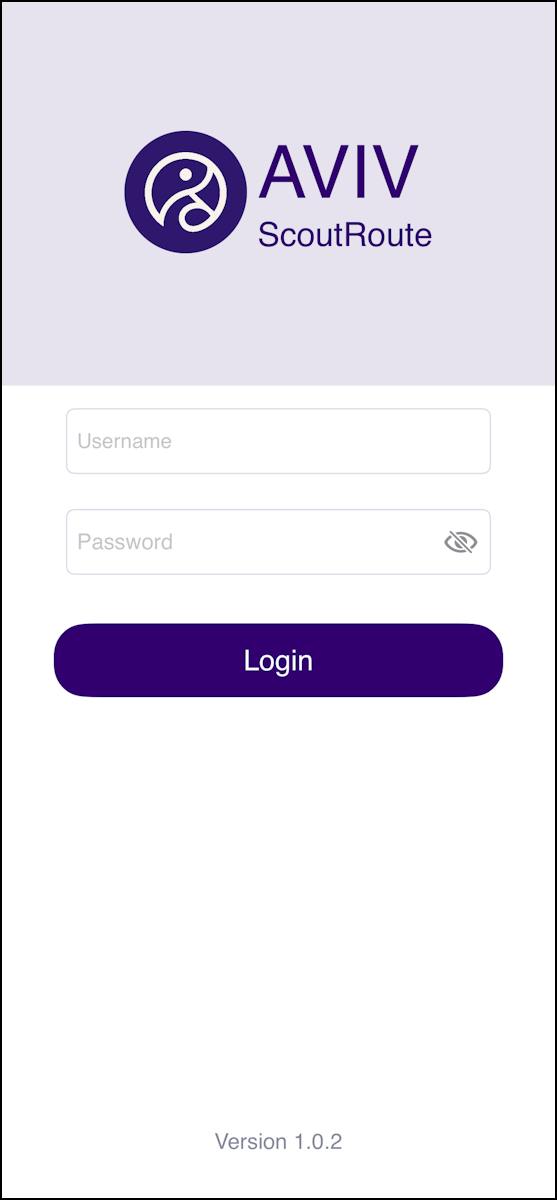 AVIV ScoutRoute iOS Login