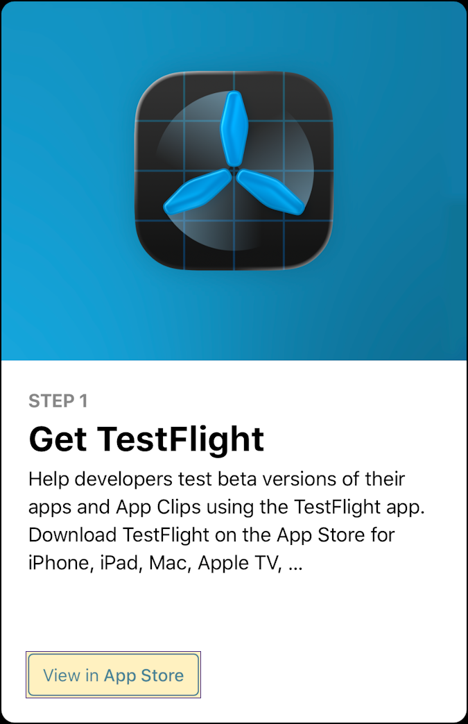 Safari Get TestFlight