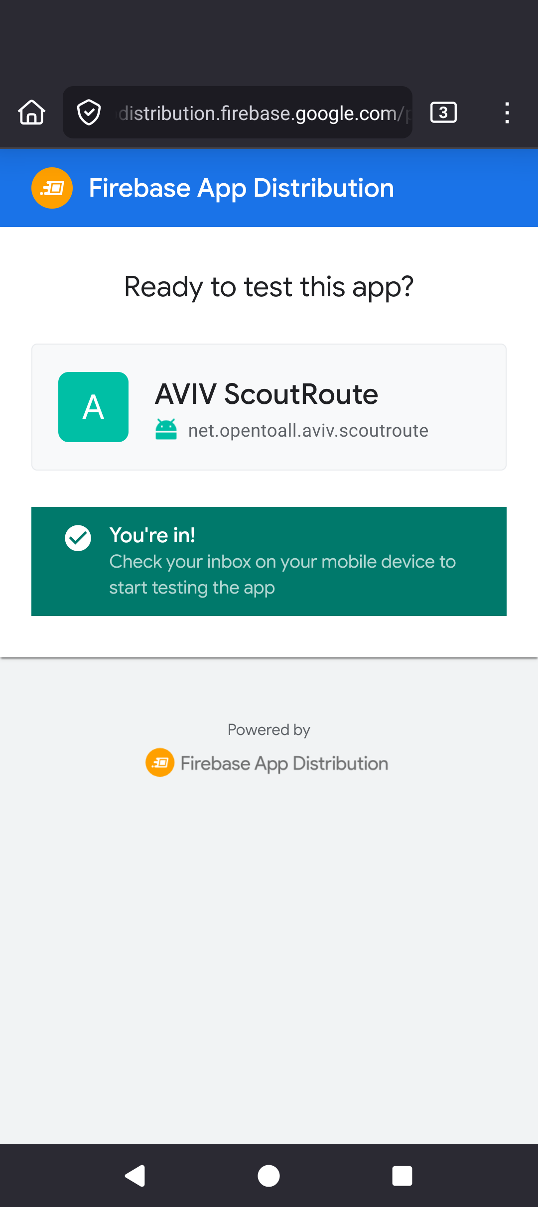 Android Firebase sign up success