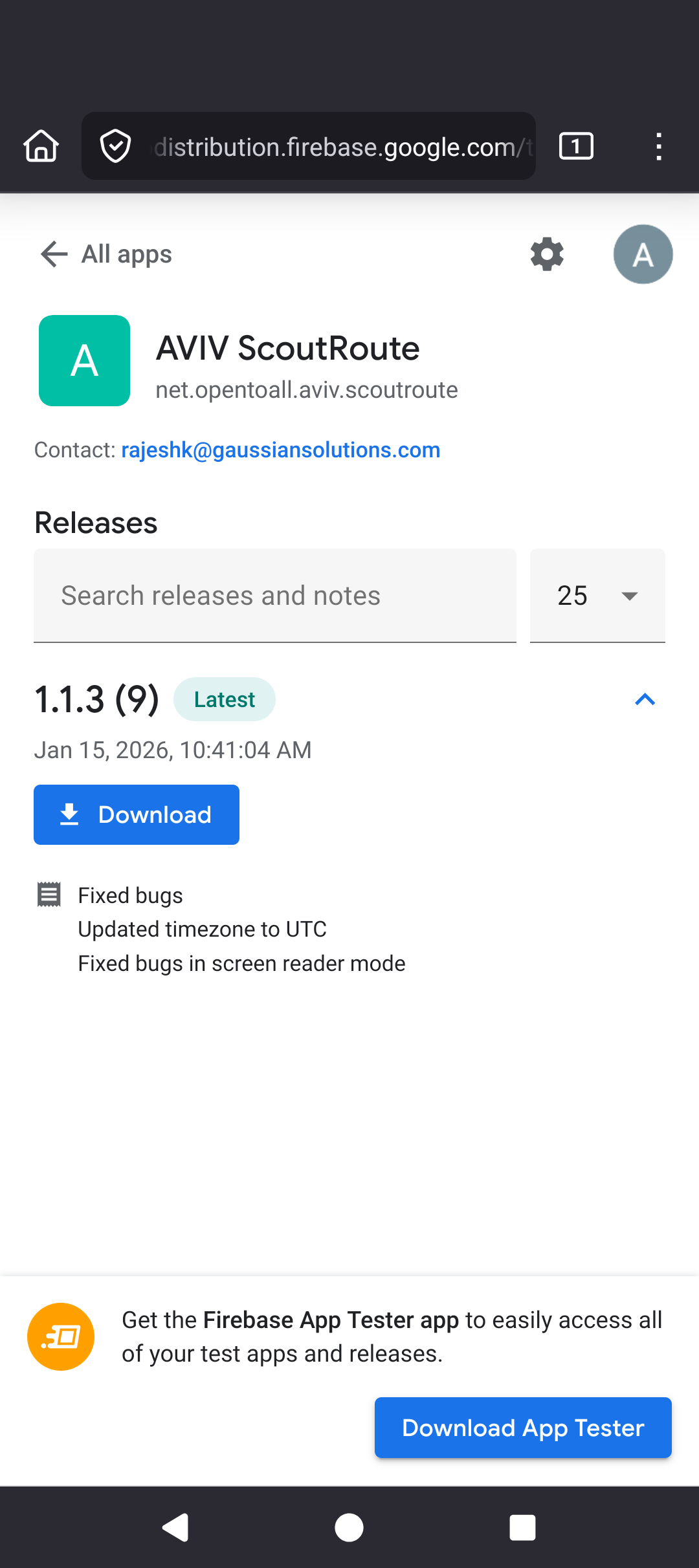 Android Firebase download