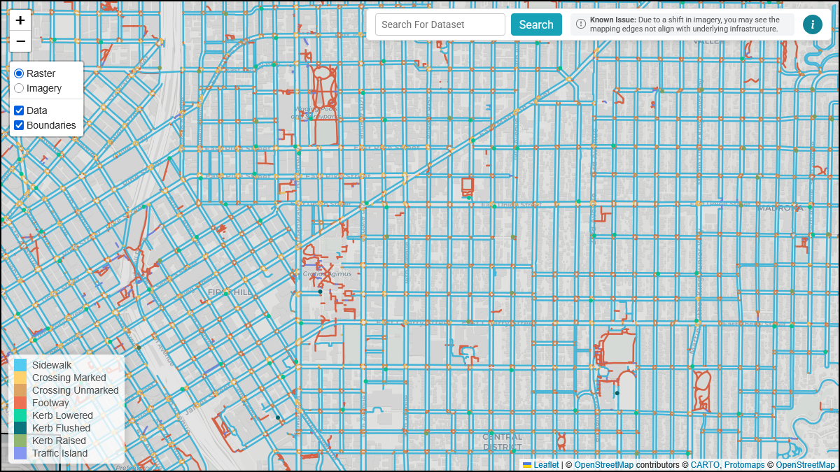 Full map interface overview