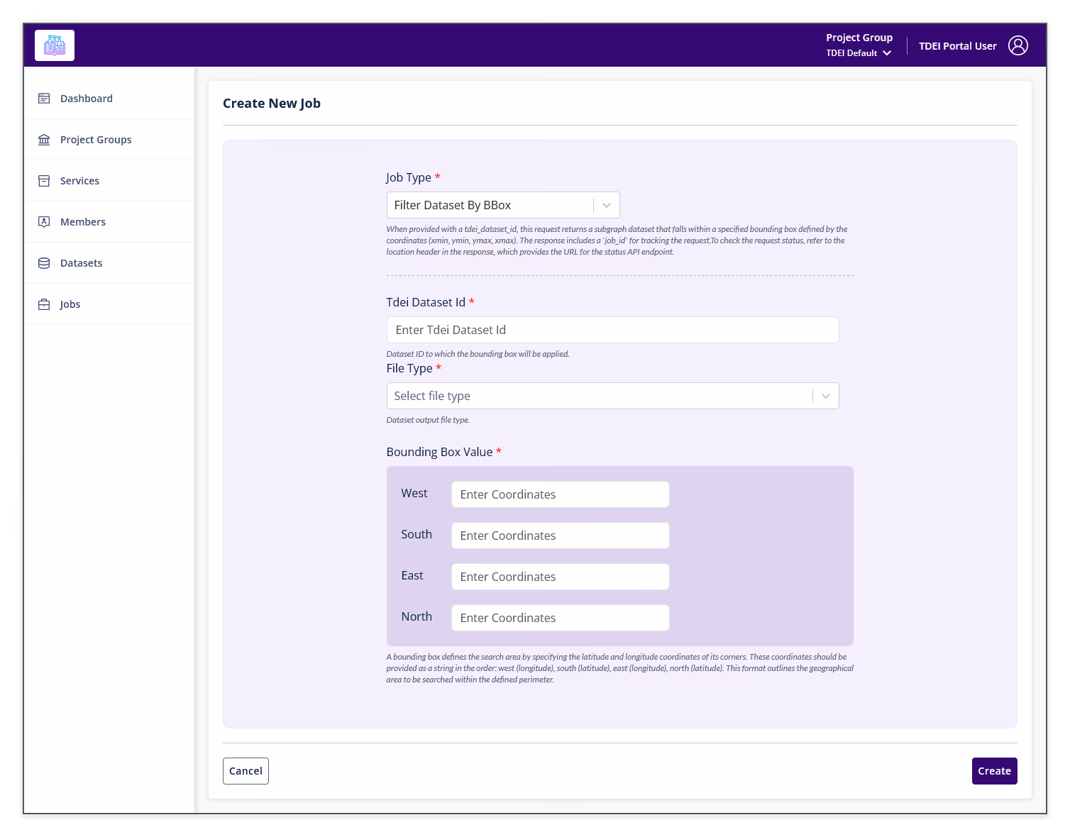 Filter Dataset By BBox form