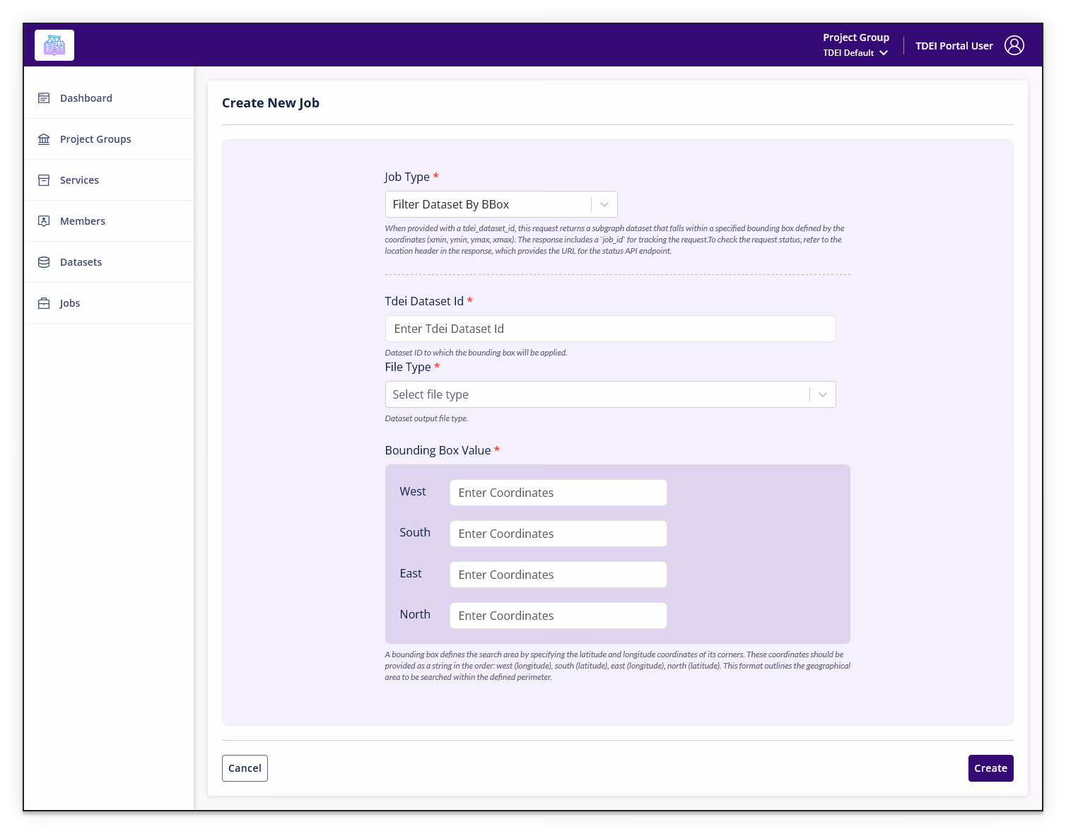 Filter Dataset By BBox form